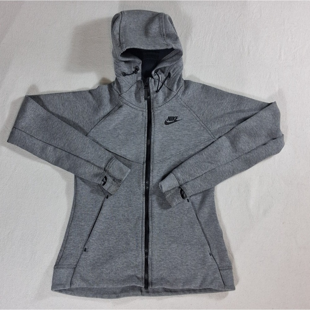 Nike Sportswear Tech Fleece Full Zip Hoodie Womens XS Carbon Gray 657859-063